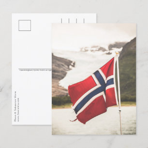 Flagga av Norge Photo Vykort