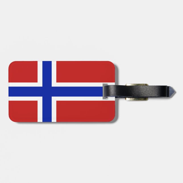 Flagga av Norge Skandinavien Bagagebricka (Baksida Vågrät)