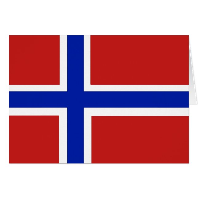 Flagga av Norge Skandinavien Hälsningskort (Framsidan Horizontal)
