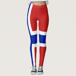 Flagga av Norge Skandinavien Leggings
