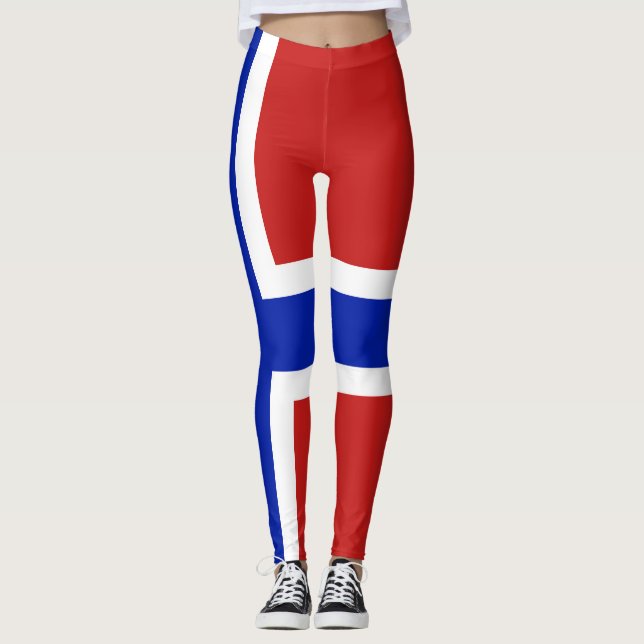 Flagga av Norge Skandinavien Leggings (Framsida)