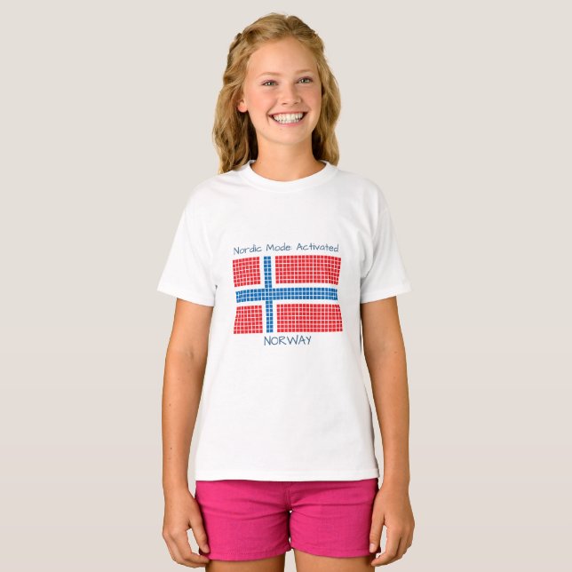 Flagga av Norge T Shirt (Hel framsida)