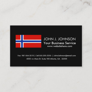 Flagga av Norge Visitkort