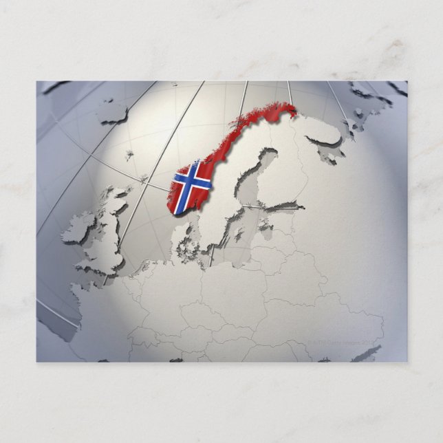 Flagga av Norge Vykort (Framsida)