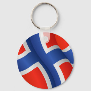 Flagga av norgekeychain nyckelring