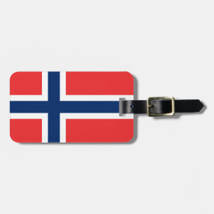 Flagga av norgen bagagebricka