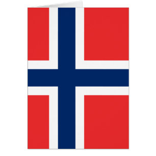 Flagga av norgen hälsningskort