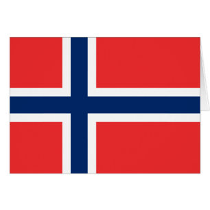 Flagga av norgen hälsningskort
