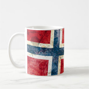 Flagga av norgen kaffemugg