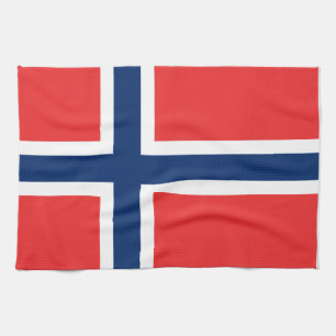 Flagga av norgen kökshandduk