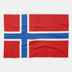 Flagga av norgen kökshandduk
