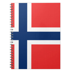 Flagga av norgen - Norges flagg - Det Anteckningsbok Med Spiral
