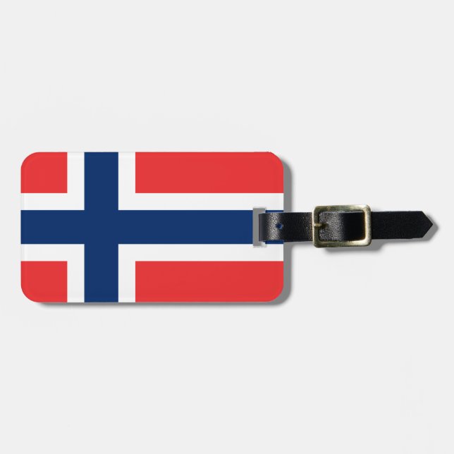 Flagga av norgen - Norges flagg - Det Bagagebricka (Horisontell Framsida)