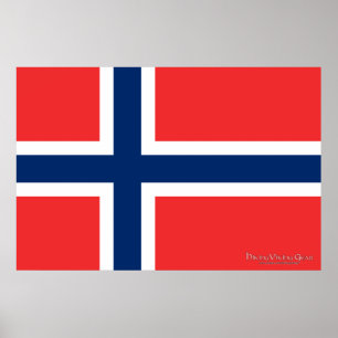 Flagga av norgen poster