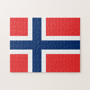 Flagga av norgen - skandinavien pussel
