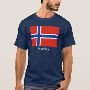 Flagga av norgen tee shirt