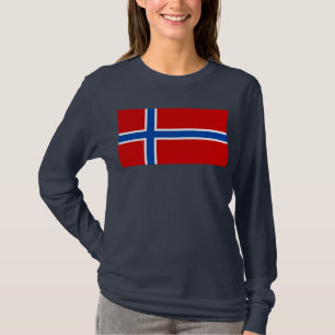 Flagga av norgen tee shirt