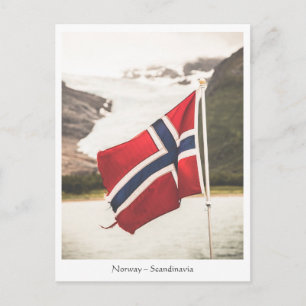 Flagga av Norgens Skandinavien Foto Vykort