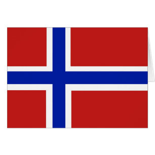 Flagga av norgeskandinavet hälsningskort