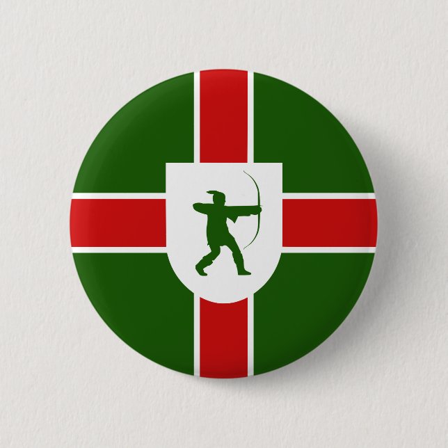Flagga av Nottinghamshire Button Knapp (Framsida)