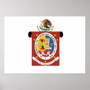 Flagga av Oaxaca Poster