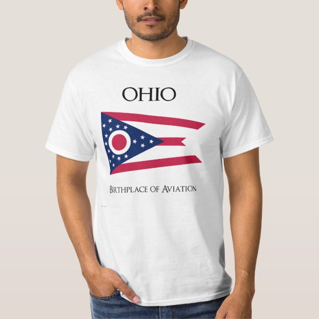 Flagga av Ohio - den United States - Ohioan flagga T-shirt (Framsida)