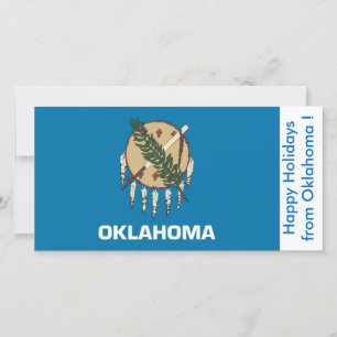 Flagga av Oklahoma, Glad helg från U.S.A. Julkort