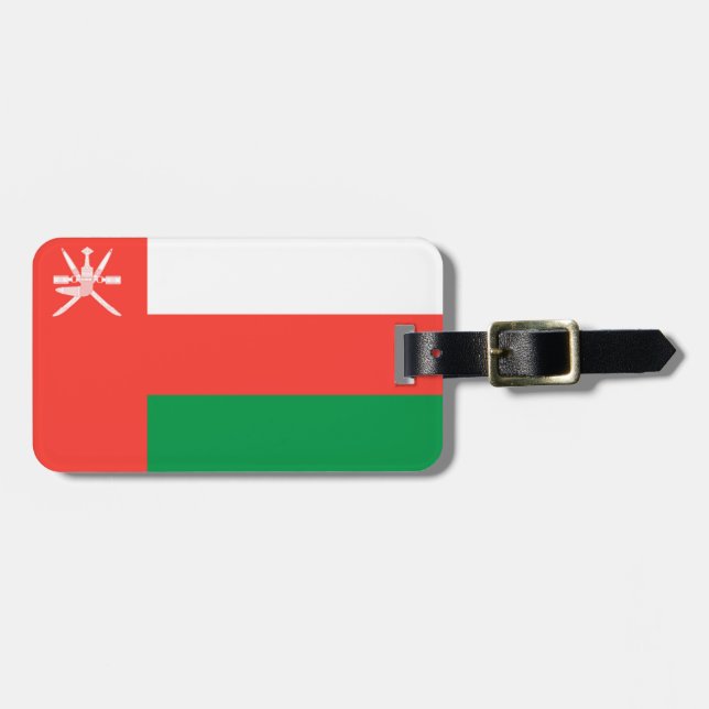 Flagga av Oman Easy ID Personal Bagagebricka (Horisontell Framsida)