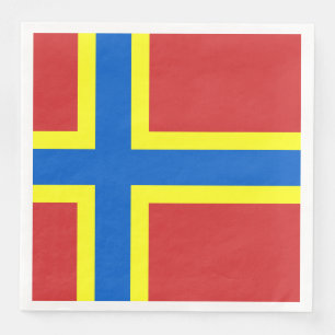 Flagga av Orkney Papper Dinner Napkins Pappersservett