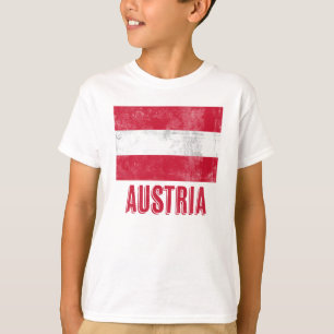 Flagga av Österrikes "Grunge"-utseende. T Shirt
