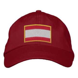 Flagga av österrikiskt brodermärke broderad keps