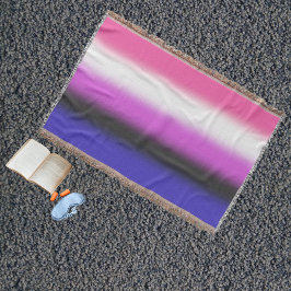 Flagga av överstrålat Pride av genderfluid - Flagg Filt