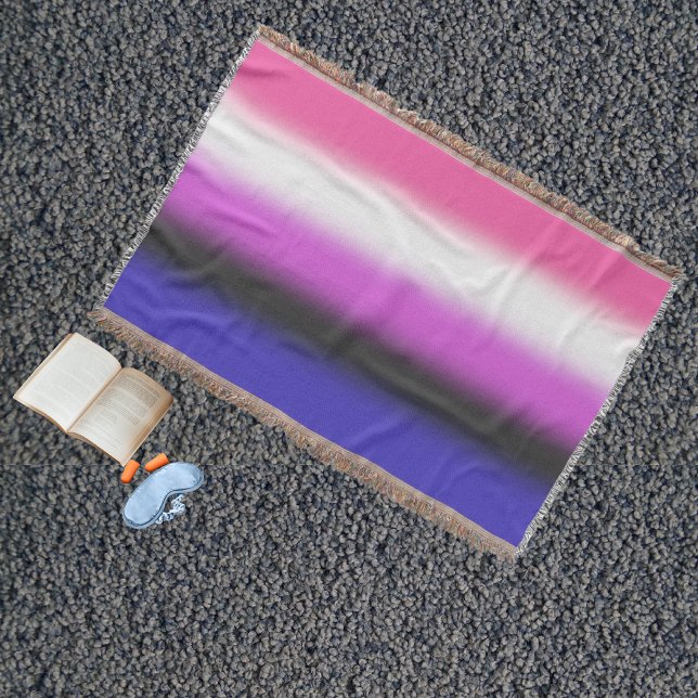 Flagga av överstrålat Pride av genderfluid - Flagg Filt (Skapare uppladdad)