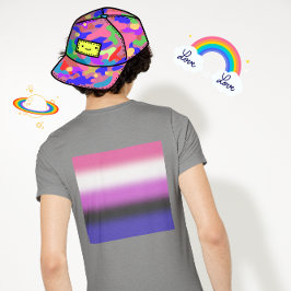 Flagga av överstrålat Pride av genderfluid - Flagg T Shirt