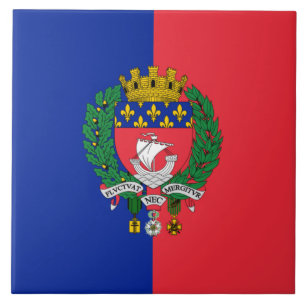 Flagga av Paris (Frankrike) Kakelplatta