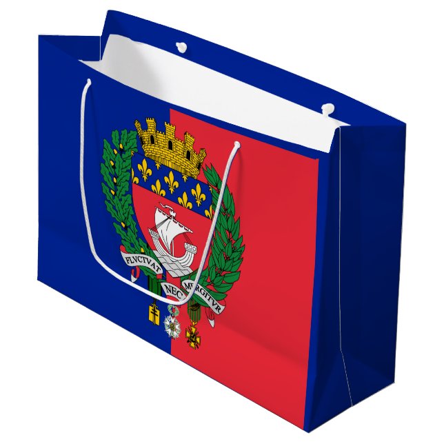 Flagga av Paris, Frankrike Large Gift Bag (Framsidan Vinklad)