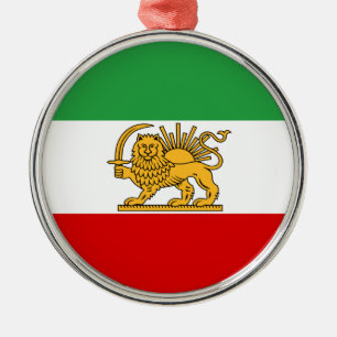 Flagga av Persien/Iran (1964-1980) Julgransprydnad Metall