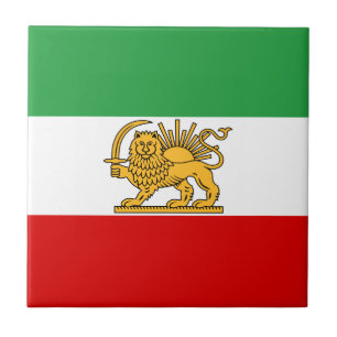 Flagga av Persien/Iran (1964-1980) Kakelplatta