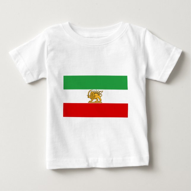 Flagga av Persien/Iran (1964-1980) Tee Shirt (Framsida)
