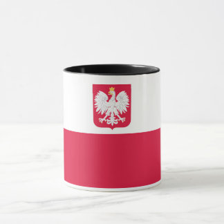 Flagga av Polen (med statsvapen) Mugg