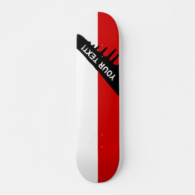 Flagga av Polen Mini Skateboard Bräda 18,7 Cm (Framsida)