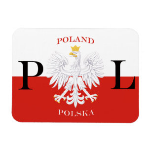 Flagga av Polen Polska den högvärdiga Magnet
