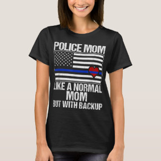 Flagga av polisens blå linje Mamma T Shirt