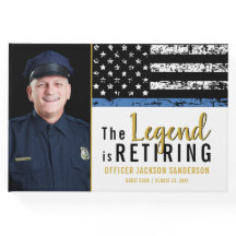 Flagga av polisens Pension-fototunn blå linje