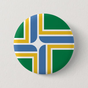 Flagga av Portland, knapp för Oregon Pinback