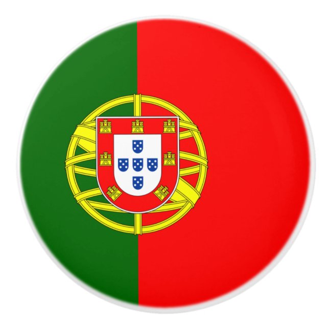 Flagga av Portugal den keramiska knoppen Knopp (Framsidan)