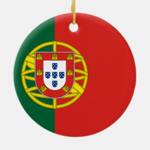 Flagga av Portugal Julgransprydnad Keramik