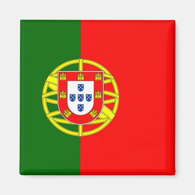 Flagga av Portugal Magnet (Square) (Framsidan)