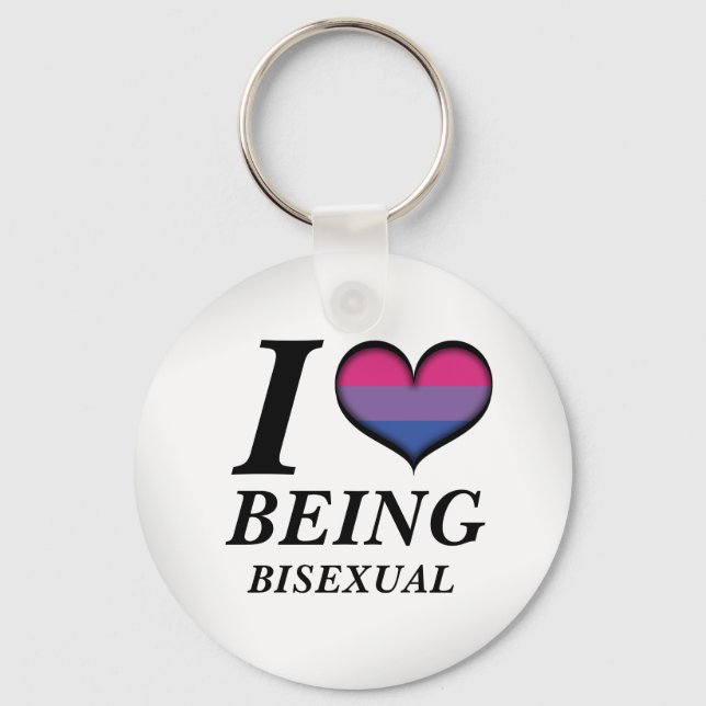 Flagga av Pride av Bisexual Design Nyckelring (Framsida)