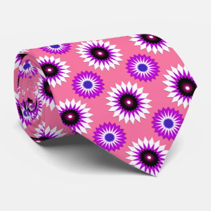 Flagga av pride av genderflu/rosa blomma mönster slips